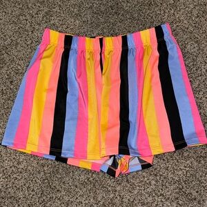 I Am Candela Stretch Swim Cover-Up Stripe Beach Wear Shorts